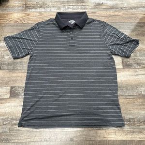 Glacier performance • Grey striped polo